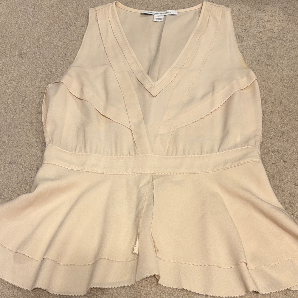 Diane Von Furstenberg Beige Blouse